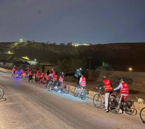 Evening Bike Tour in Wadi Hanifah - Starting at Yalla Bike store and getting ready to ride
